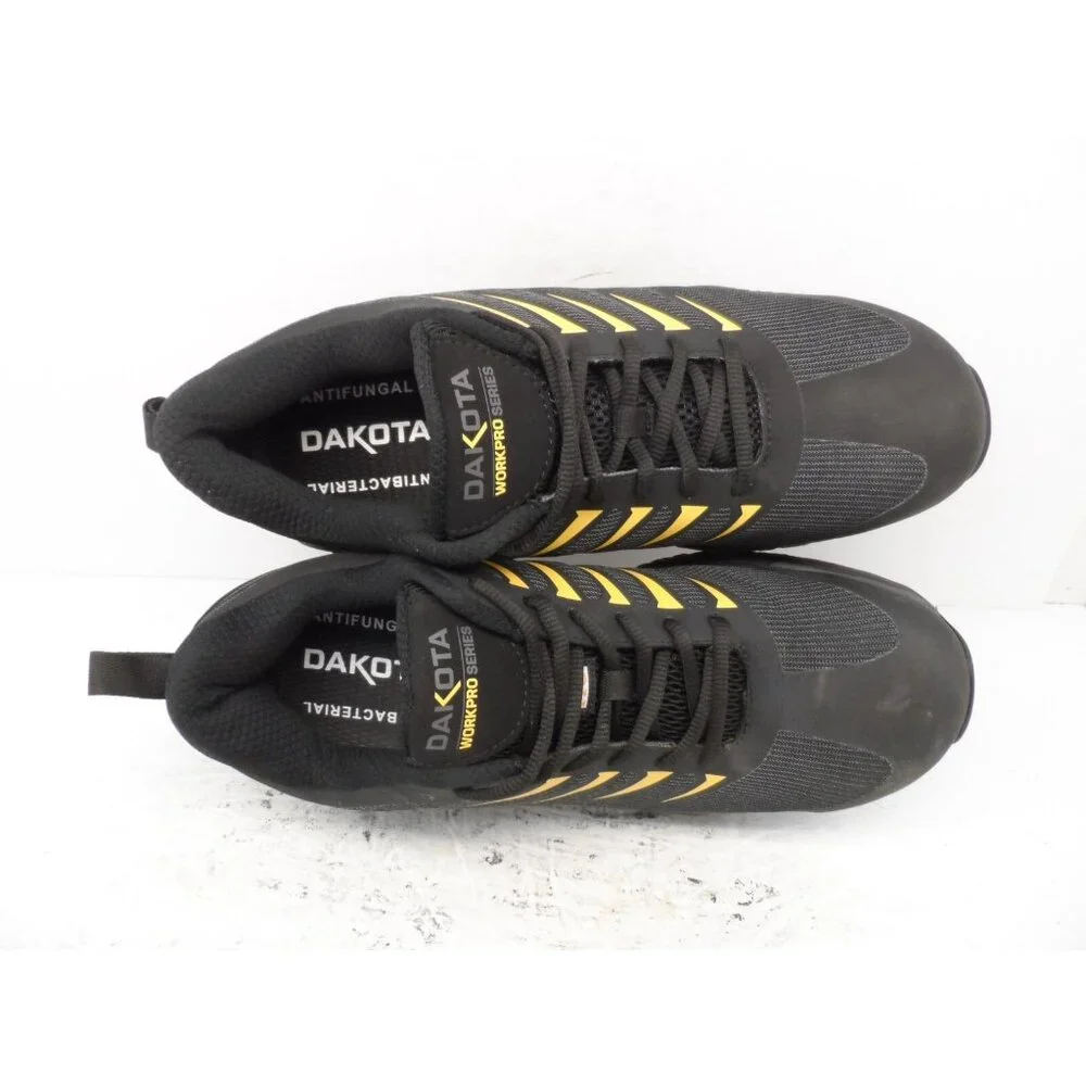 DAKOTA Mens Aluminum Toe Comp Plate 3619 Quad Comfort Work Shoe Black/Yellow 11M - Picture 4 of 8